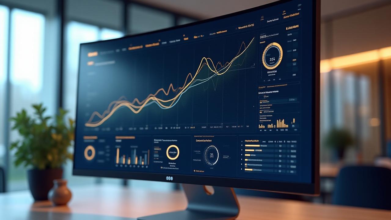 Advanced operational analytics dashboard displaying scaling metrics for a tech startup